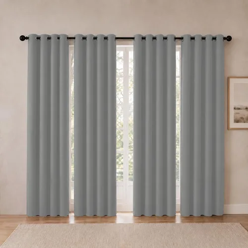 Miniatura 60 de Cortinas de oscurecimiento de habitación de 45 pulgadas de largo para dormitorio y sala de estar, cortinas térmicas aislantes con ojales