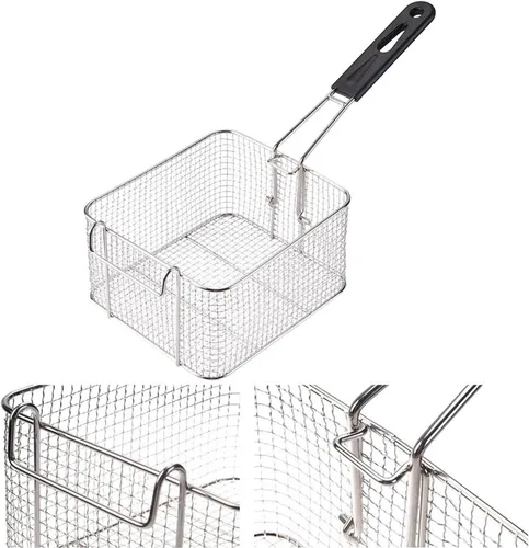 Miniatura 7 de Freidora eléctrica comercial de acero inoxidable con drenaje y cesta (10L, tanque individual plateado)