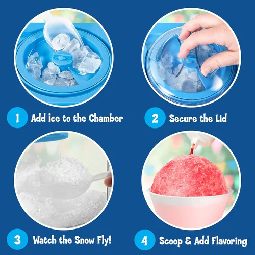 Miniatura 6 de Nostalgia Kool-Aid Máquina de hielo afeitado con cono de nieve, máquina retro para granizado de mesa que hace 20 golosinas heladas, incluye 2 vasos