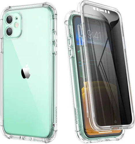 Miniatura 8 de SURITCH Funda transparente para iPhone 11 (solamente) de 6.1 pulgadas, [protector de pantalla integrado] cubierta protectora de cuerpo completo a
