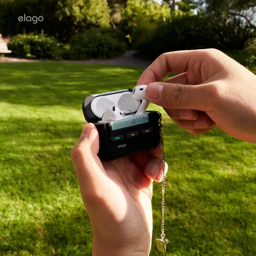 Miniatura 8 de elago Estuche Pager para AirPods 4, Funda Compatible con AirPods de 4ª Generación, Correa de Cadena Incluida, Resistente a Golpes, Protección Negro