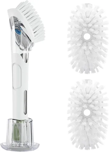 Miniatura 10 de Recargas de cepillo para cepillo de platos RIMAY - Juego de 4 recargas de cepillo de limpieza con cabezal dispensador de jabón para el escurridor
