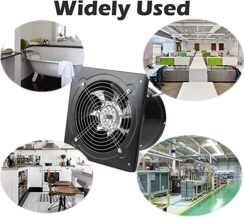 Miniatura 6 de Nalle Ventilador de escape de 6 pulgadas, 40 W, 298 CFM, instalación a través de la pared, ventilador de ventilación de 110 V, ventilador de humo