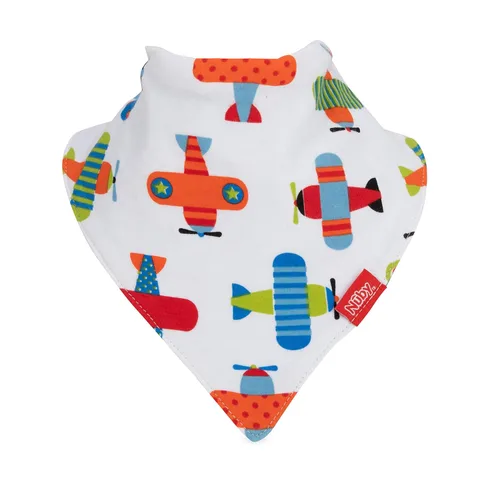Miniatura 4 de Nuby Paquete de 2 baberos tipo bandana con atrapasadores, babero súper absorbente con cuello suave y cómodo, niño