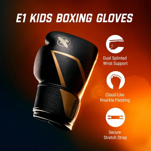 Miniatura 2 de Hayabusa Guantes de boxeo E1 para niños, jóvenes y adolescentes