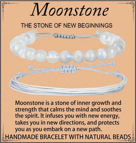 Miniatura 13 de LPBeads Pulsera de piedra natural hecha a mano de tamaño ajustable