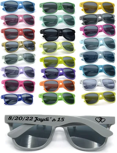 Miniatura 18 de Gafas de sol de fiesta personalizadas, regalos de boda a granel, regalos para invitados, cumpleaños, licenciatura, graduación, novia, novia, Mezclado