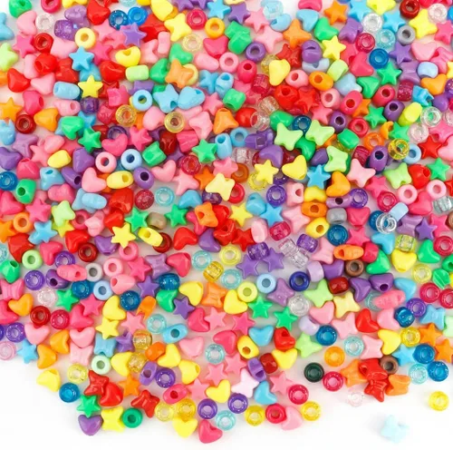 Miniatura 12 de QPIXVB 1100 PIEZAS Cuentas de Pony Blancas, Kit de Cuentas para Pulseras de Amistad, Cuentas para Hacer Joyas y Pulseras, Cuentas para Trenzar