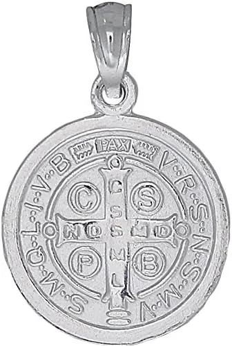 Miniatura 2 de Plata de ley San Benito San Benito Ronda medallón colgante fabricado por ejewelryplus