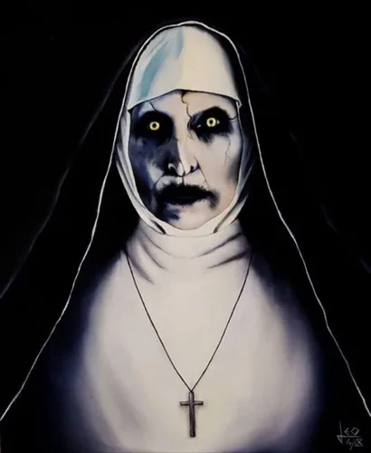 Miniatura 9 de Saturey Juego de accesorios para disfraz de monja de Halloween, con diamantes de imitación temporales, tatuaje facial temporal para Halloween