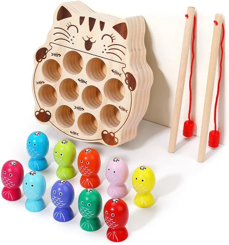 Miniatura 5 de JAUNTY Juguete Montessori de madera para niños de 1, 2, 3 años, educativa preescolar, coordinación de ojos y manos, juguete de aprendizaje