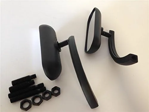 SMT-Negro Mini espejos ovalados personalizados compatibles con Suzuki Savage Intruder Volusia Boulevard [B00RUEQWO2]