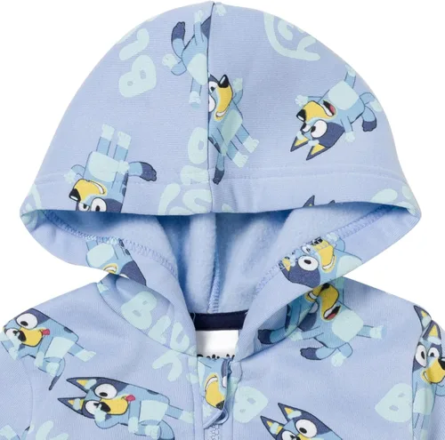 Miniatura 4 de Bluey Conjunto de sudadera con capucha de forro polar con cremallera para niños pequeños a grandes
