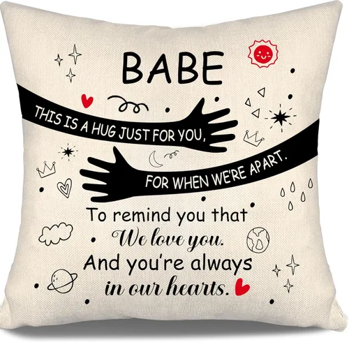 Miniatura 23 de Fundas de almohada para nieto de abuelos: este es un abrazo solo para ti cuando estamos separados para recordarte que te amamos y que siempre estás