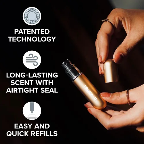 Miniatura 2 de Travalo Atomizador de perfume clásico HD, a prueba de fugas y aprobado por la TSA para viajes en avión, reutilizable, hermético, fácil de llenar