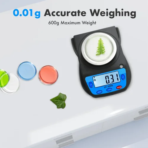 Miniatura 3 de Báscula digital científica de 21.16 oz x 0.00 oz de equilibrio de laboratorio de 6 unidades de precisión báscula electrónica de laboratorio química