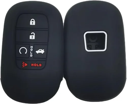 Miniatura 2 de REPROTECTING Funda de llavero de goma de silicona compatible con (5 botones) 2022-2026 Honda Accord Civic HR-V CR-V Pilot Sport SI EX EX-L Touring
