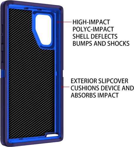 Miniatura 2 de Funda para Galaxy Note 10 Plus, a prueba de golpes, a prueba de caídas, a prueba de polvo, protección de cuerpo completo de 3 capas, funda rígida