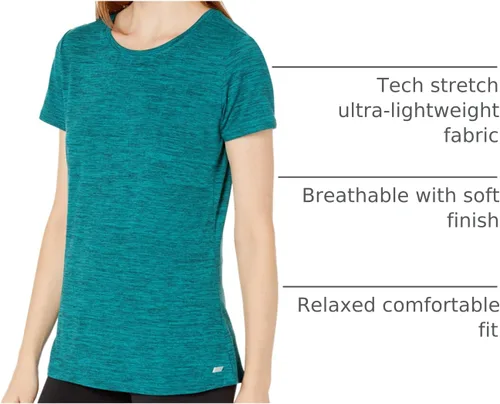 Miniatura 63 de Amazon Essentials Camiseta de manga corta con cuello redondo para mujer, de secado rápido, para entrenamiento, gimnasio, paquete múltiple