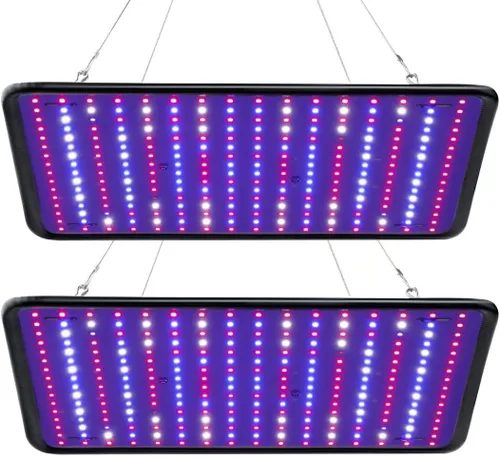 Luz de cultivo para plantas de interior - SERWING Luz de cultivo LED de 200W de espectro completo, lámpara de cultivo de plantas para cultivo en