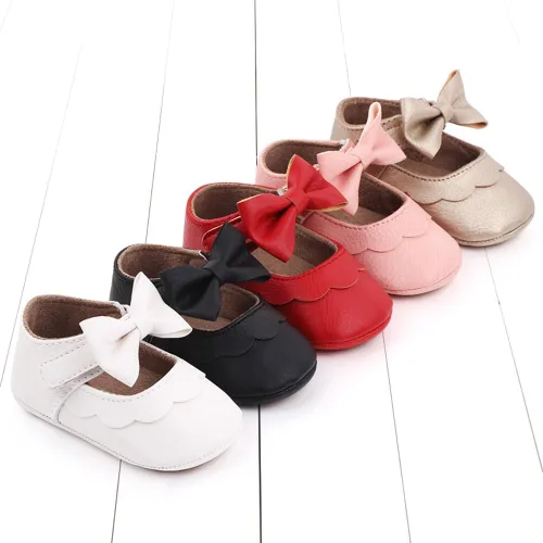 Miniatura 6 de Zapatos Mary Jane para bebés y niñas, suela de goma antideslizante, zapatillas de ballet para vestido de princesa, zapatos de boda, zapatos de cuna