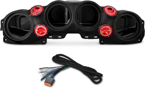 DS18 JL-SBAR.HT Sistema de barra aérea compatible con Jeep JL/JLU, JT se adapta a altavoces de 4 x 8 (no incluidos) y 4 tweeters RGB PRO-TW4L, arnés
