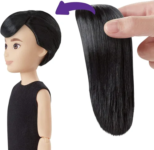 Miniatura 5 de Creatable World Deluxe - Kit de personajes personalizable, pelo liso negro