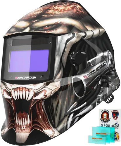Miniatura 15 de ARCCAPTAIN Casco de Soldar con Pantalla de Visualización Grande, Claridad Óptica Superior 1/1/1/1, Capucha de Soldar con Oscurecimiento Automático