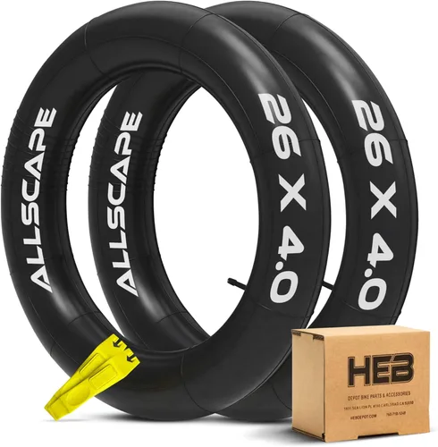 HEB - Tubo de bicicleta de servicio pesado para neumáticos Ebike - Tubo interior resistente a pinchazos para neumático de bicicleta de 20 x 4 / 26 x