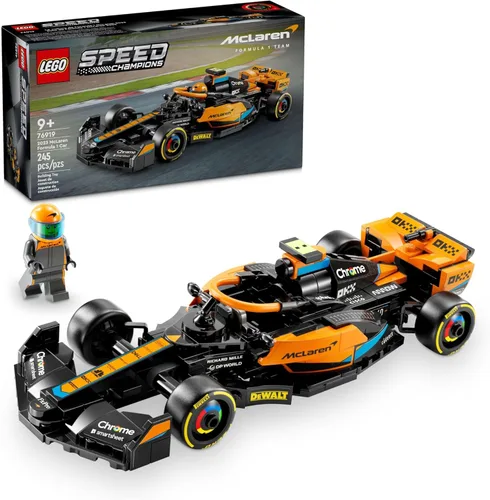 LEGO Speed Champions 2023 McLaren Fórmula 1 Juguete de auto de carreras para jugar y exhibir, juego de juguetes McLaren construible para niños, idea