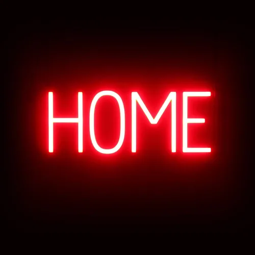 Miniatura 11 de SpellBrite Letrero de hogar Aspecto de letrero de neón para el hogar, luz LED azul 17.7 x 6.3 pulgadas