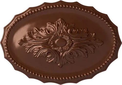 Miniatura 32 de Ekena Millwork CM16OX Medallón de techo Oxford, 16 7/8" W x 11 3/4" H x 1 1/2" P, imprimado en fábrica Imprimación de fábrica.