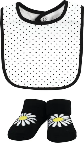 Miniatura 4 de Hudson Baby Conjunto de babero y calcetines unisex de algodón para bebé