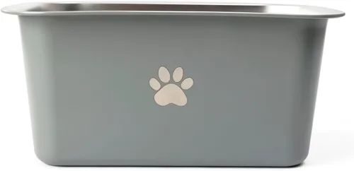 Miniatura 8 de Cuencos de agua antideslizantes de acero inoxidable para perros grandes, de 2.5 galones, 40 tazas, cuencos de metal para perros de raza extragrande