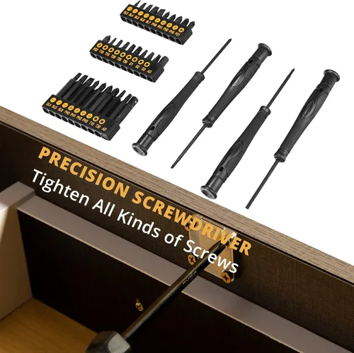 Miniatura 6 de DEKOPRO Juego de herramientas de 150 piezas, kit de herramientas manuales para el hogar, kit de herramientas de reparación del hogar con caja