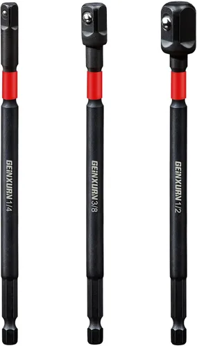 Miniatura 11 de Geinxurn Juego de adaptadores de enchufe de impacto de 6 piezas, punta cuadrada de 1/4 de pulgada, juego de broca de extensión de 6 pulgadas, adapta