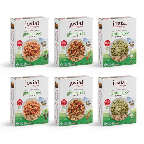 Miniatura 10 de Jovial Penne Rigate - Pasta sin gluten Jovial Fusilli sin gluten Pasta Jovial Caserecce sin gluten Pasta de arroz integral de grano entero