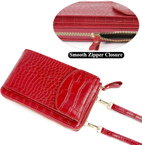 Miniatura 5 de Bolso cruzado pequeño para teléfono celular, cartera con tarjetero y ranura para tarjetas