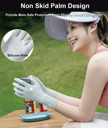 Miniatura 3 de SUJAYU Guantes de protección UV ultra finos para mujer, protección solar UPF para pantalla táctil transpirable