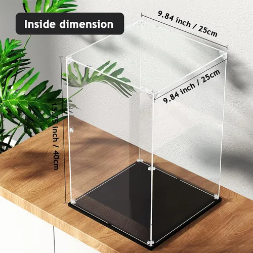 Miniatura 5 de Vitrina de acrílico transparente, vitrina autoensamblable para coleccionables, figuras de acción, muñecas, caja de vidrio alternativa para regalos