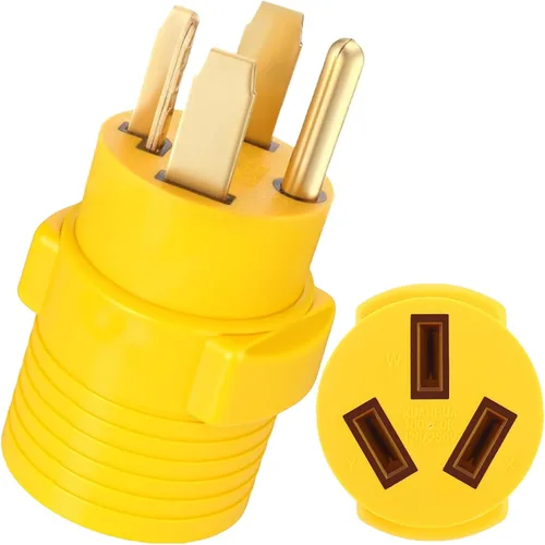 Miniatura 12 de Kanayu Adaptador de Secadora de 30 Amperios Compatible con Nema 6-50p a 10-30r Adaptador de Enchufe Macho de 3 Clavijas a Receptáculo Hembra de 3