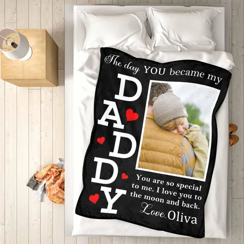 Miniatura 5 de Manta personalizada para padre con foto, regalos personalizados para papá, papá, abuelo, papá, cumpleaños, Navidad Papá Estilo 10