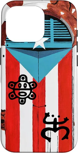 Miniatura 20 de Funda con diseño de bandera de Puerto Rico Coqui Sun Taíno, Boricua Pride Cover Case para iPhone 17