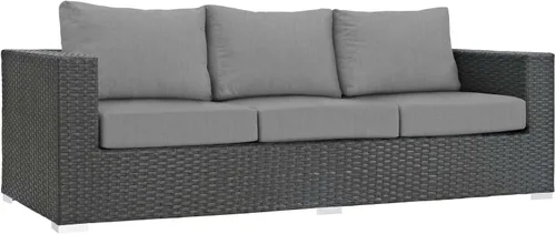Miniatura 7 de Modway - Sillón para exteriores lonas rojas