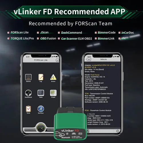 Miniatura 7 de VGATE vLinker FD Bluetooth OBD2 Escáner Herramienta de Diagnóstico, Lectores de Código de Automóvil y Herramientas de Escaneo para Android y Windows