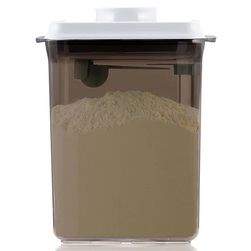 Miniatura 13 de Contenedor de Leche en Polvo para Bebés - Dispensador de Fórmula Hermético de 2300ml con Cuchara y Raspador, Sin BPA, Transparente, 28OZ, 1.76LB, 28