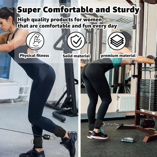Miniatura 2 de Correas de Tobillo de Fitness para Máquina de Cable, Kickbacks Ejercicios de Glúteos, Ejercicios de Parte Inferior del Cuerpo, Correas Ajustables