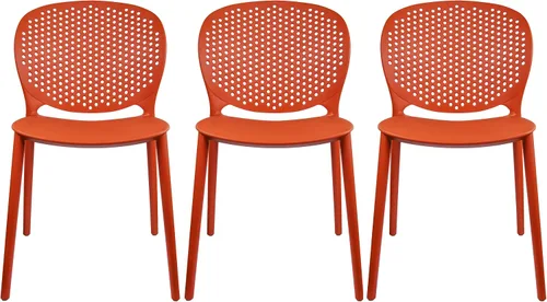 Miniatura 33 de 2xhome Juego de 2 sillas de comedor para patio Silla auxiliar moderna apilable para piscina al aire libre Plástico resistente a la intemperie