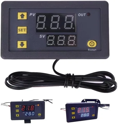 Miniatura 3 de W3230 Módulo controlador de temperatura LED digital Interruptor de termostato digital con sonda impermeable (12V 10A 120W) -67.0 °F-248.0 °F Salida