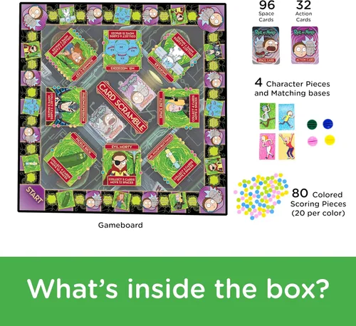 Miniatura 3 de AQUARIUS Rick & Morty Card Scramble - Divertido juego de fiesta familiar para niños, adolescentes y adultos, regalo entretenido de noche de juego